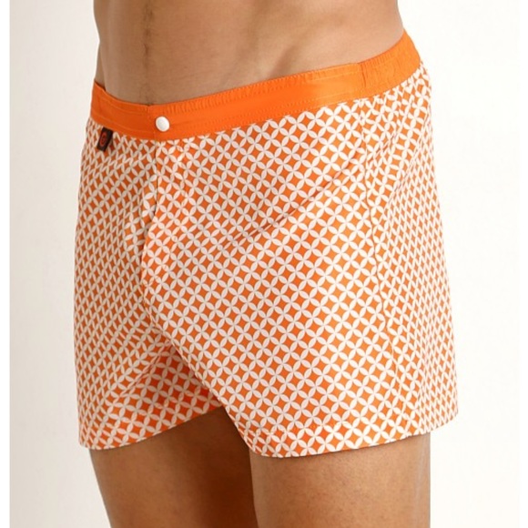 Men’s Small NWT Jack Adams Oswego Swim Trunk Orange - Picture 3 of 9